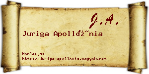 Juriga Apollónia névjegykártya